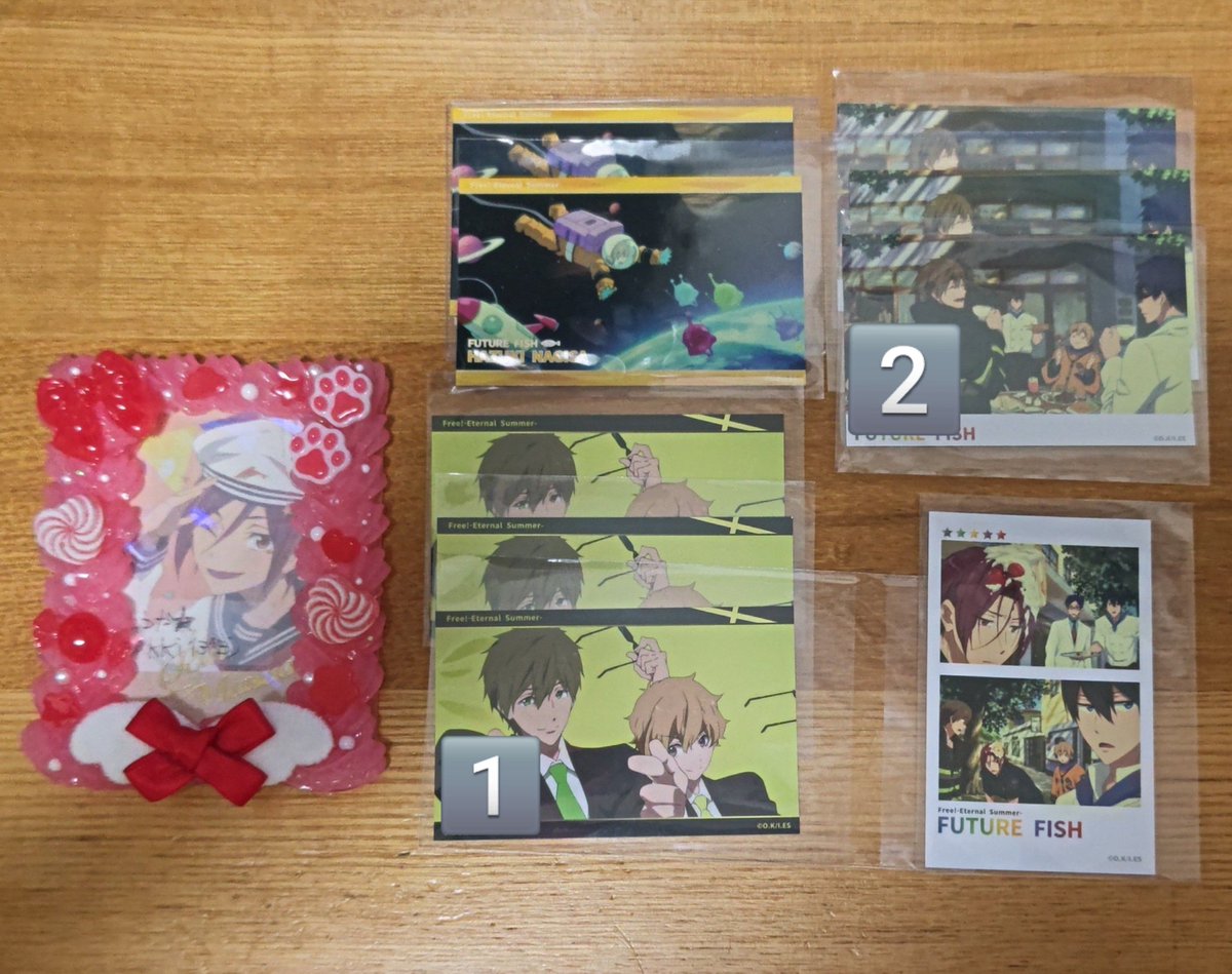 tu_ta81's tweet photo. @rakki1313 はじめまして。検索よりお声掛けいただきありがとうございます。
遥について全て交換が決まっており、宗介・郁弥江・怜(ESのED)3枚と画像お借りさせていただき数字マークを付けさせていただいた3枚と交換可能でしょうか。
ご検討よろしくお願いいたします。 https://t.co/k8b8llckcb