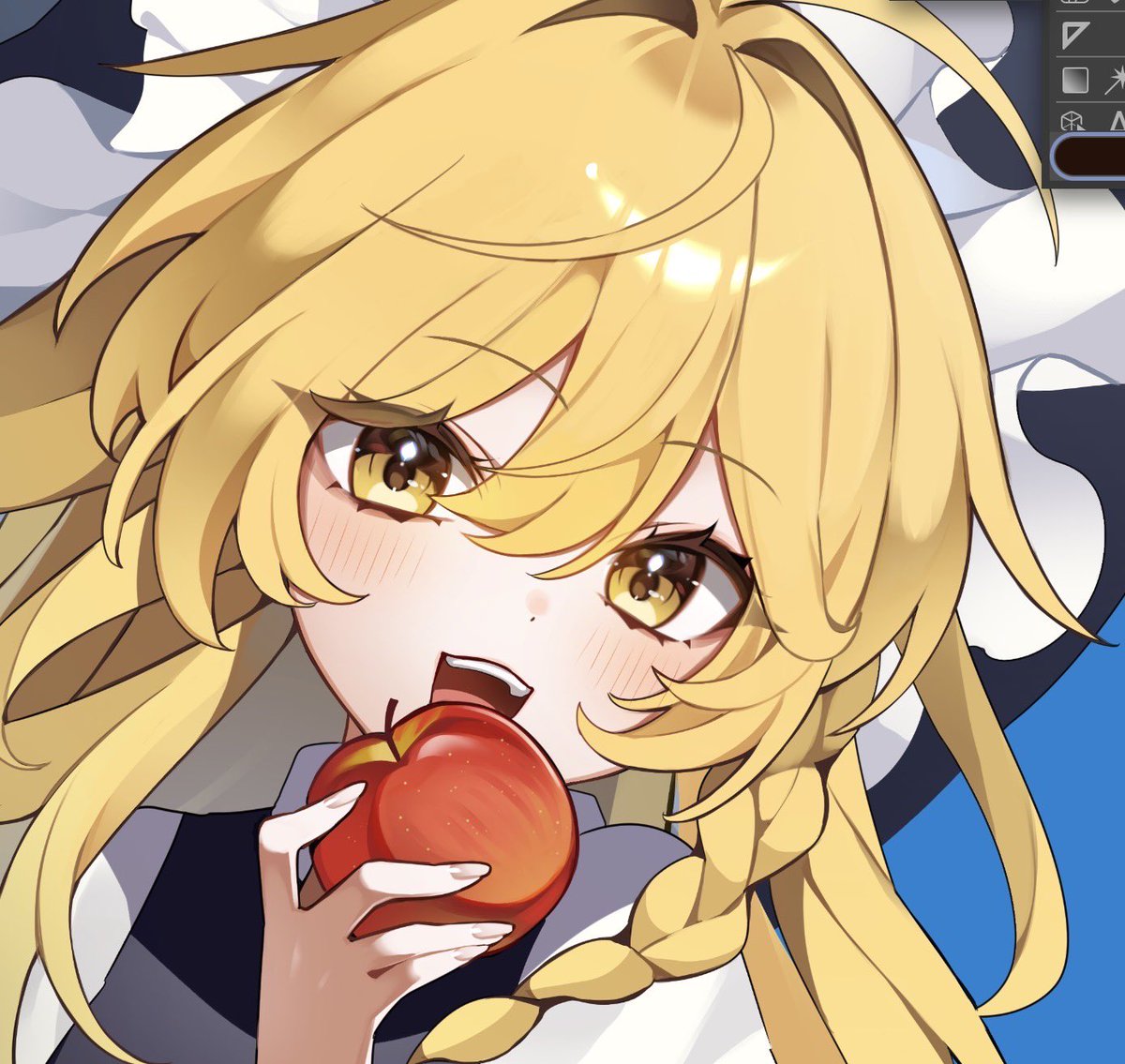 saaamon_sub5004's tweet photo. 魔理沙wip https://t.co/ezAU96ru9b