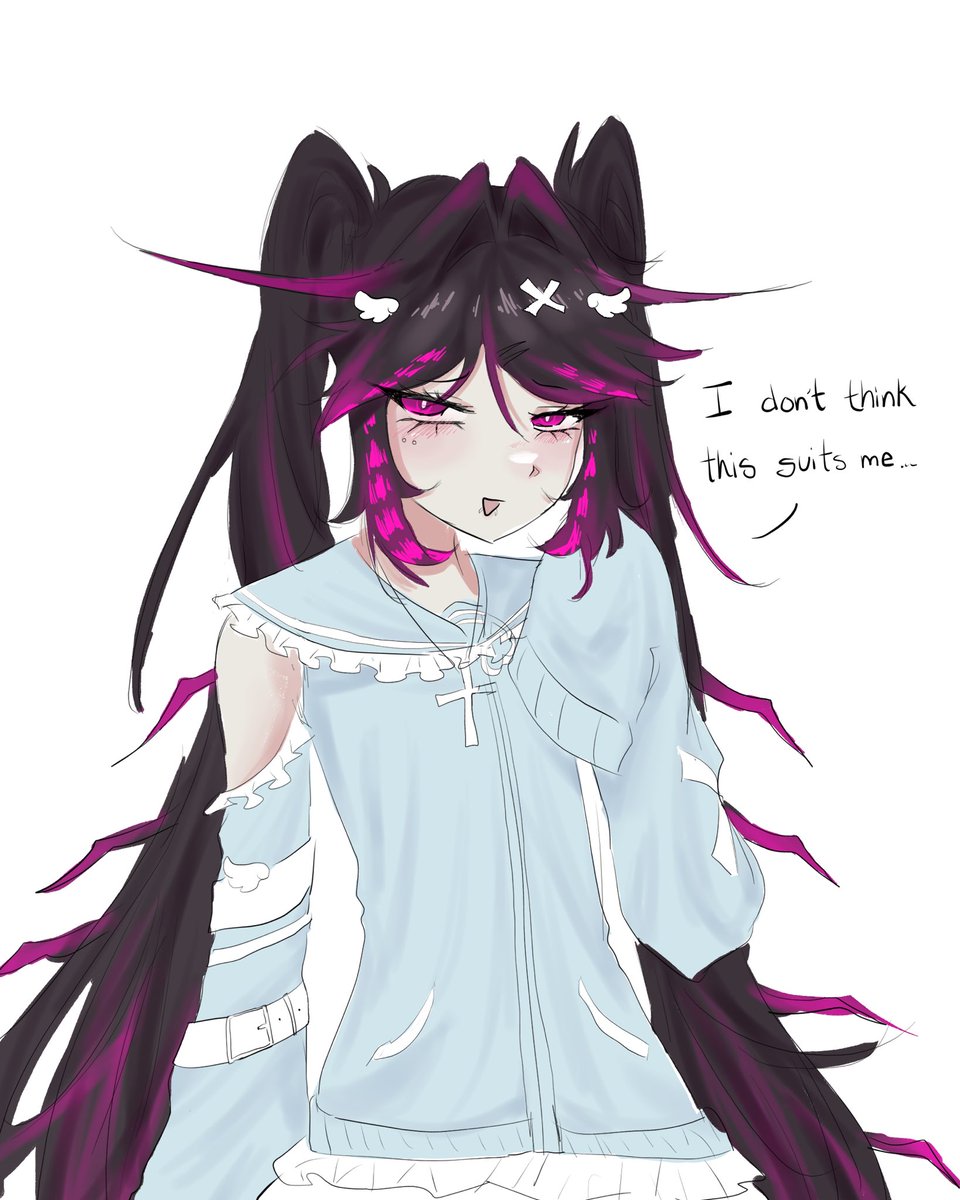 mantiscyx's tweet photo. drew my oc in her gf’s outfit for day 1: dress up of #VGtober26 !! https://t.co/dOBvU1vOGg