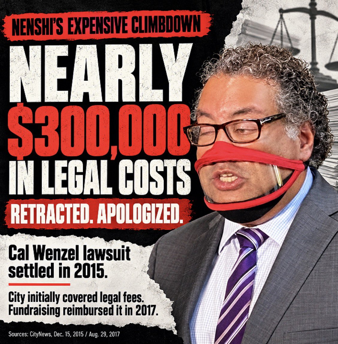 BertaProudDad's tweet photo. Nenshi’s big mouth cost nearly $300,000.
He compared Cal Wenzel to The Godfather. Wenzel sued for $6 million. Nenshi retracted and apologized in 2015.
The city covered the lawyers. Donors paid it back in 2017. Nenshi chipped in about $17,000.
Imagine needing a fundraising committee to clean up after your own comments.
That’s the judgment we’re supposed to trust?
#NaheedNenshi #AlbertaPolitics