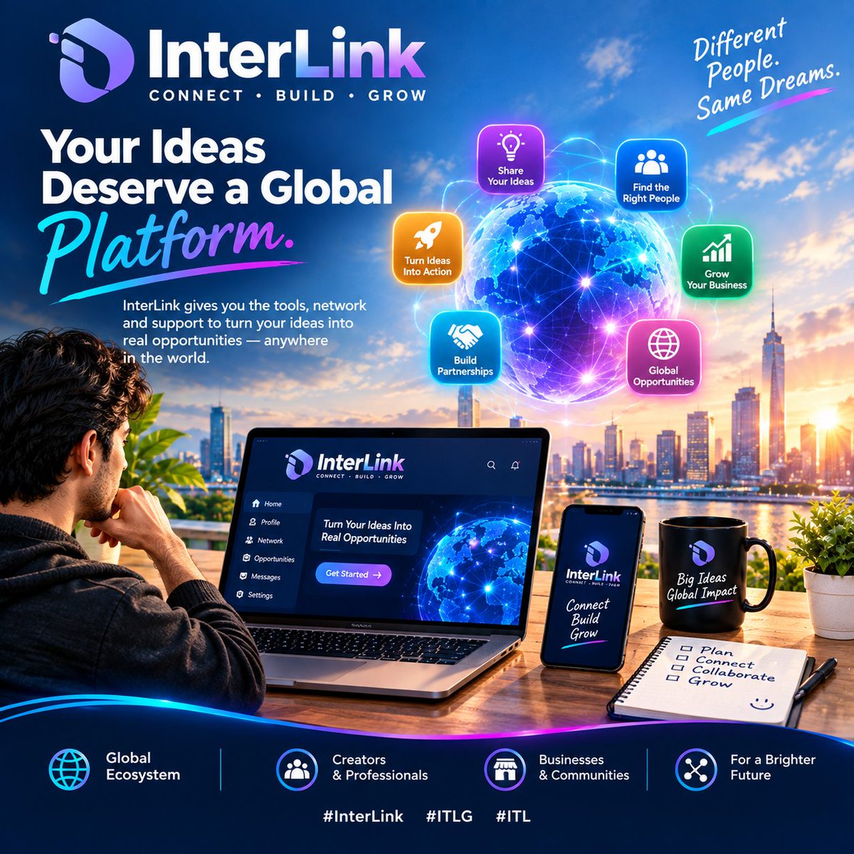 SirajkhanAs's tweet photo. InterLink connects ideas, people, and opportunities across a growing global ecosystem.
 Create, collaborate, and turn your vision into new possibilities with ITL.
🔗 Connect • Build • Grow — #InterLink #ITLG #ITL https://t.co/ZAIZPkoVmY