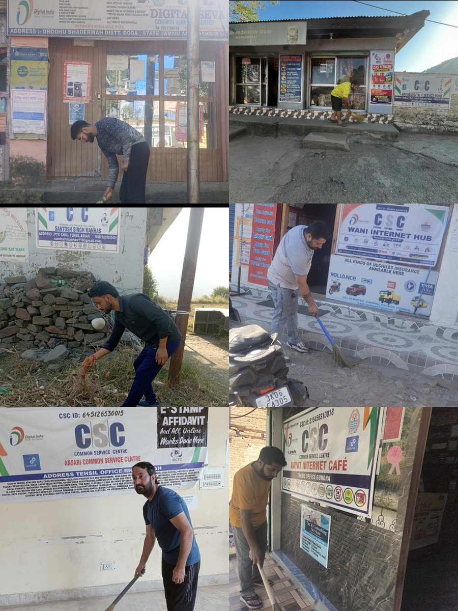 MehtaAshiq's tweet photo. 🇮🇳 Swachhata Hi Seva 2026 – Seva Se Swachhta Tak!
CSC VLEs of District Doda are actively promoting cleanliness and inspiring citizens to make Swachhta a Jan Andolan. @faizankhan39 @CSCegov_
#SwachhataHiSeva2026 #SwachhBharat #CSCDoda #CleanDoda https://t.co/CDLlAfgTKU