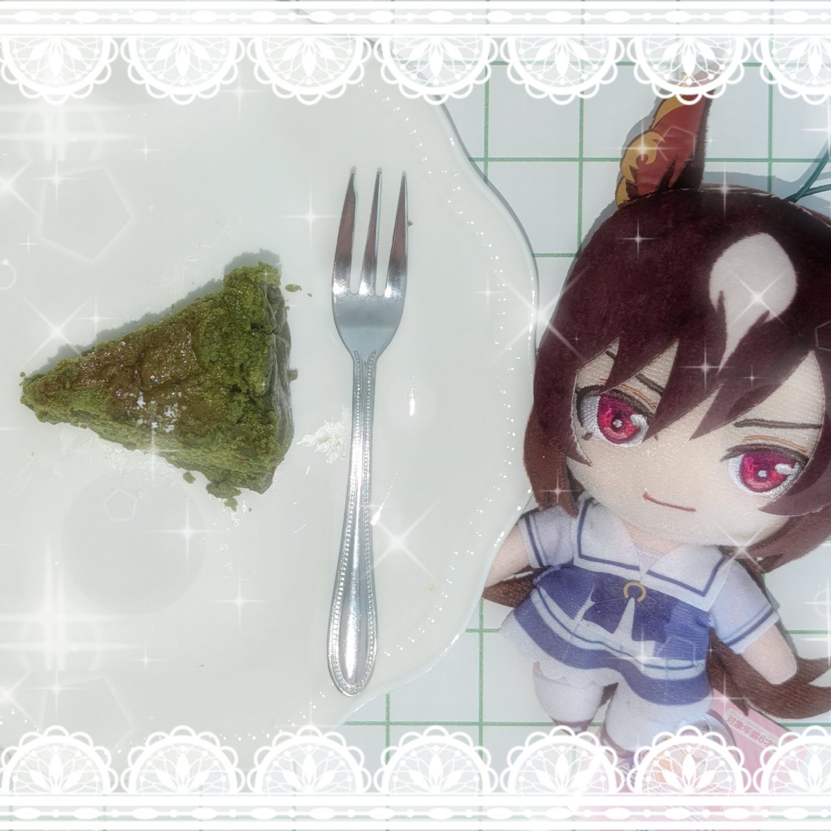 vinoxrosa's tweet photo. i baked matcha gateau au chocolat💚🍰 https://t.co/lIKWvmb11w