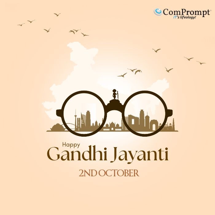comprompt's tweet photo. A day to celebrate unity in diversity and harmony - Happy Gandhi Jayanti.

#GandhiJayanti2026 #MahatmaGandhi #October2 #Comprompt #CompromptSolutions

Link: https://t.co/R9SQCetY0f https://t.co/qNQJ0om7XX
