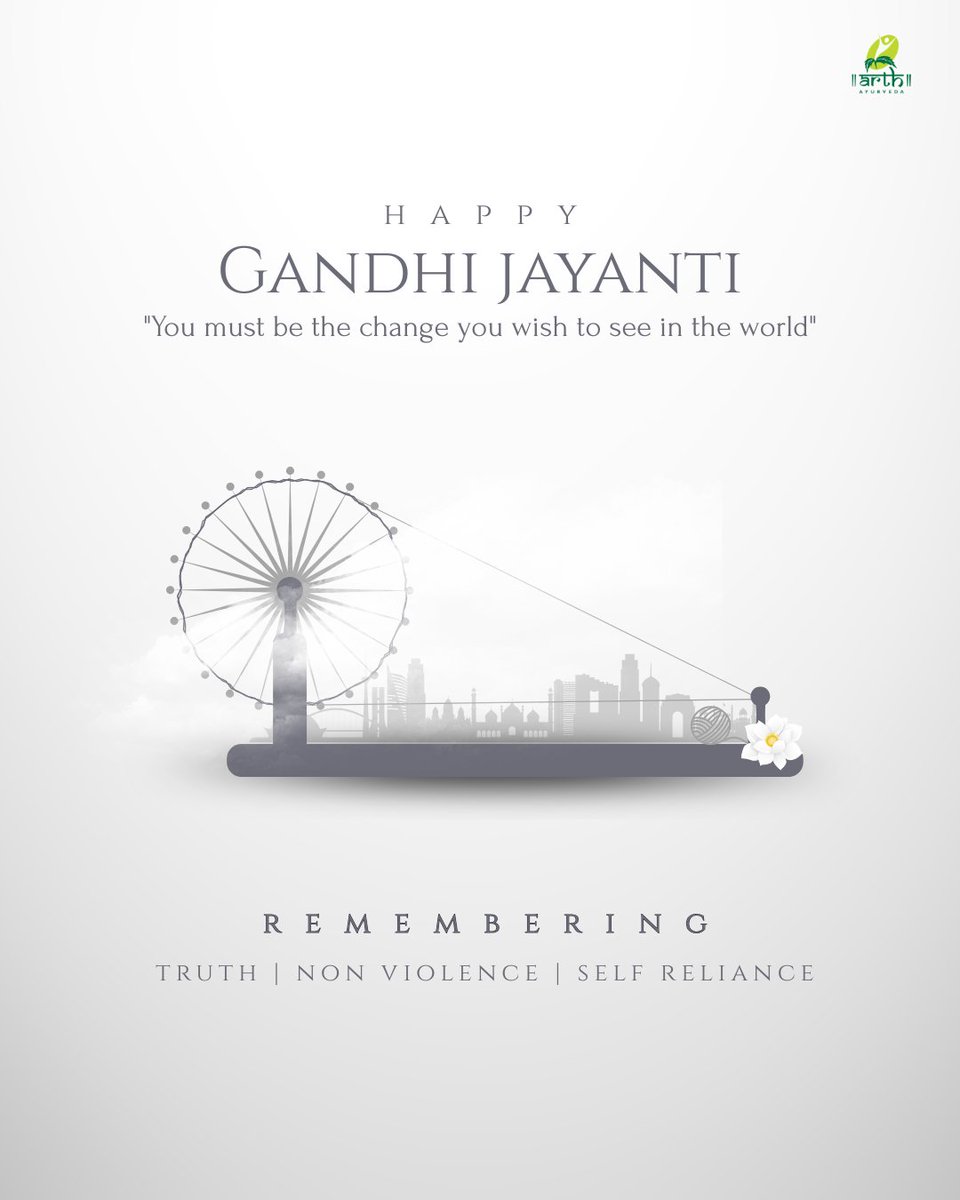 world_arth's tweet photo. Simple living. Mindful choices. Compassionate hearts.

Arth Ayurveda World wishes you peace within, balance in living, and the strength to make a difference through kindness.

Happy Gandhi Jayanti!

#GandhiJayanti #ArthAyurvedaWorld #Ayurveda #MindfulLiving #PeaceAndWellness https://t.co/EiRVsh89yM