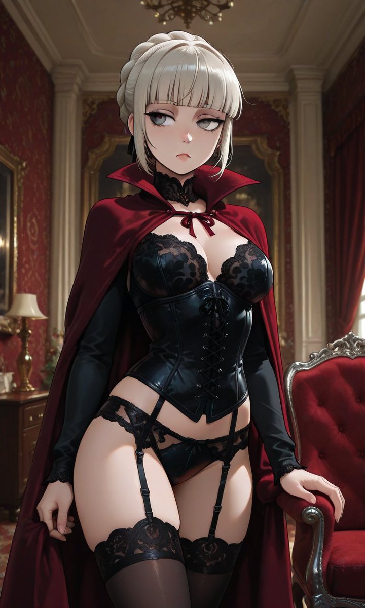 Stoker178's tweet photo. 🩸Crimson Lingerie

Elegance becomes irresistible when wrapped in darkness.

#Merope #Persona5 #Persona5ThePhantomX #VampireAesthetic #Crimson #BlackAndRed #DarkElegance #FantasyFashion #AI #Pixai #Pixaiart https://t.co/N1mpweUR6y