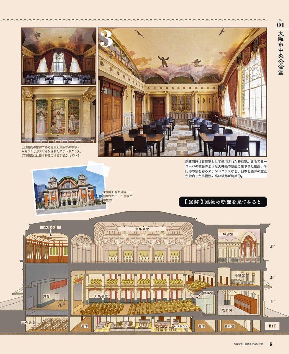 manews16's tweet photo. JTBパブリッシングよりムック『るるぶ 京都 大阪 神戸 レトロ名建築』が10月6日に発売されます。

​監修は笠原一人氏。京阪神のレトロ建築を体験やグルメなどの視点で紹介するほか、超詳細な建物の断面図イラストによる解説など、もっと建築を楽しむための情報も充実！

​詳細はリプ欄へ⬇️ https://t.co/lv5c0bV8Kp