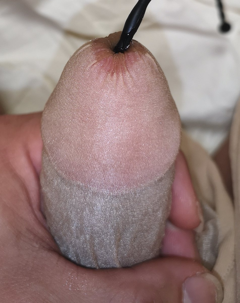 ttmodel2000's tweet photo. 丝袜再次深入马眼，最多已经可以达到13节，前列腺有深深的触碰感，直接就射了。丝袜的一只脚完全进入毫无问题。丝袜插入后拔出马眼钉，就让丝袜留在里面吧。 https://t.co/Xpzq4Bdcyx