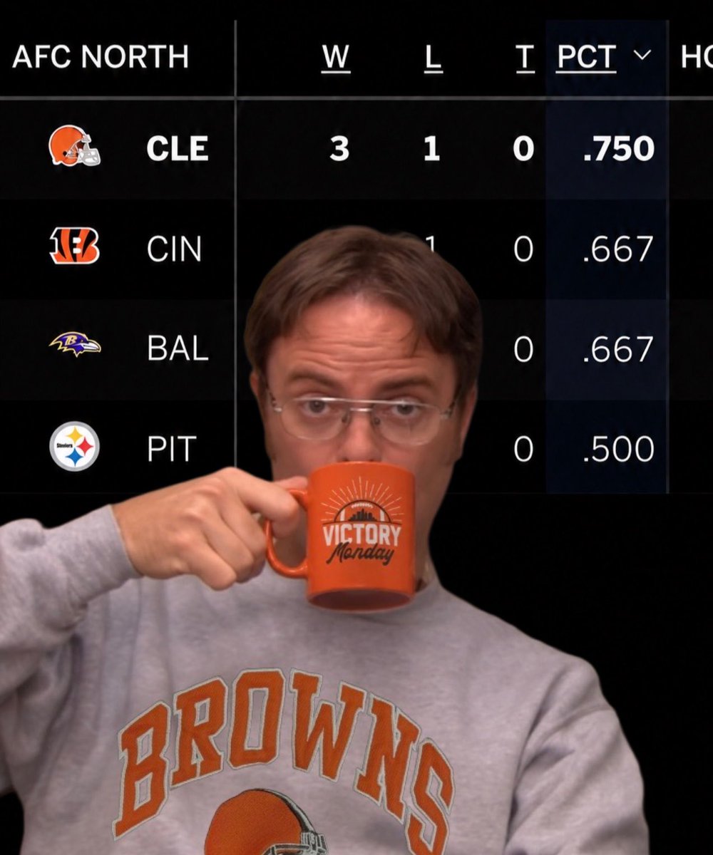 REFLOG18's tweet photo. Greetings from atop the AFC North https://t.co/XE0yZ4bdYR