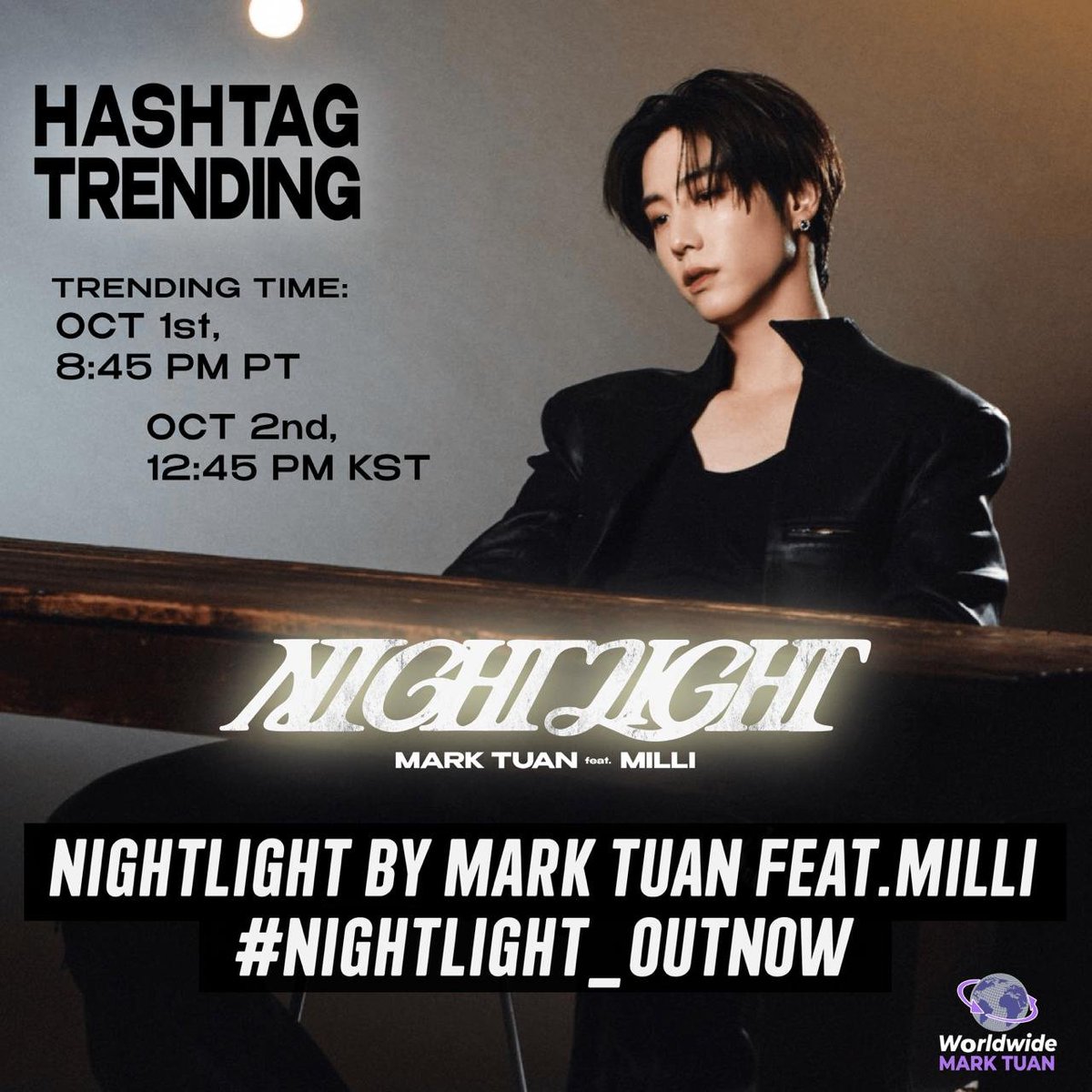 wwmarktuan's tweet photo. 📢 𝗟𝗲𝘁'𝘀 𝘀𝘁𝗮𝗿𝘁 𝗱𝗿𝗼𝗽𝗽𝗶𝗻𝗴 𝘁𝗮𝗴𝘀 𝘁𝗼 𝗵𝘆𝗽𝗲 𝘂𝗽 #𝗡𝗜𝗚𝗛𝗧𝗟𝗜𝗚𝗛𝗧 🎉

📌Remember to quote, retweet & comment under each other's posts to keep up engagements while using the tags ☺️

NIGHTLIGHT BY MARK TUAN FEAT. MILLI 
#NIGHTLIGHT_OUTNOW
#MarkTuan #段宜恩 
@marktuan @DNAmngmnt