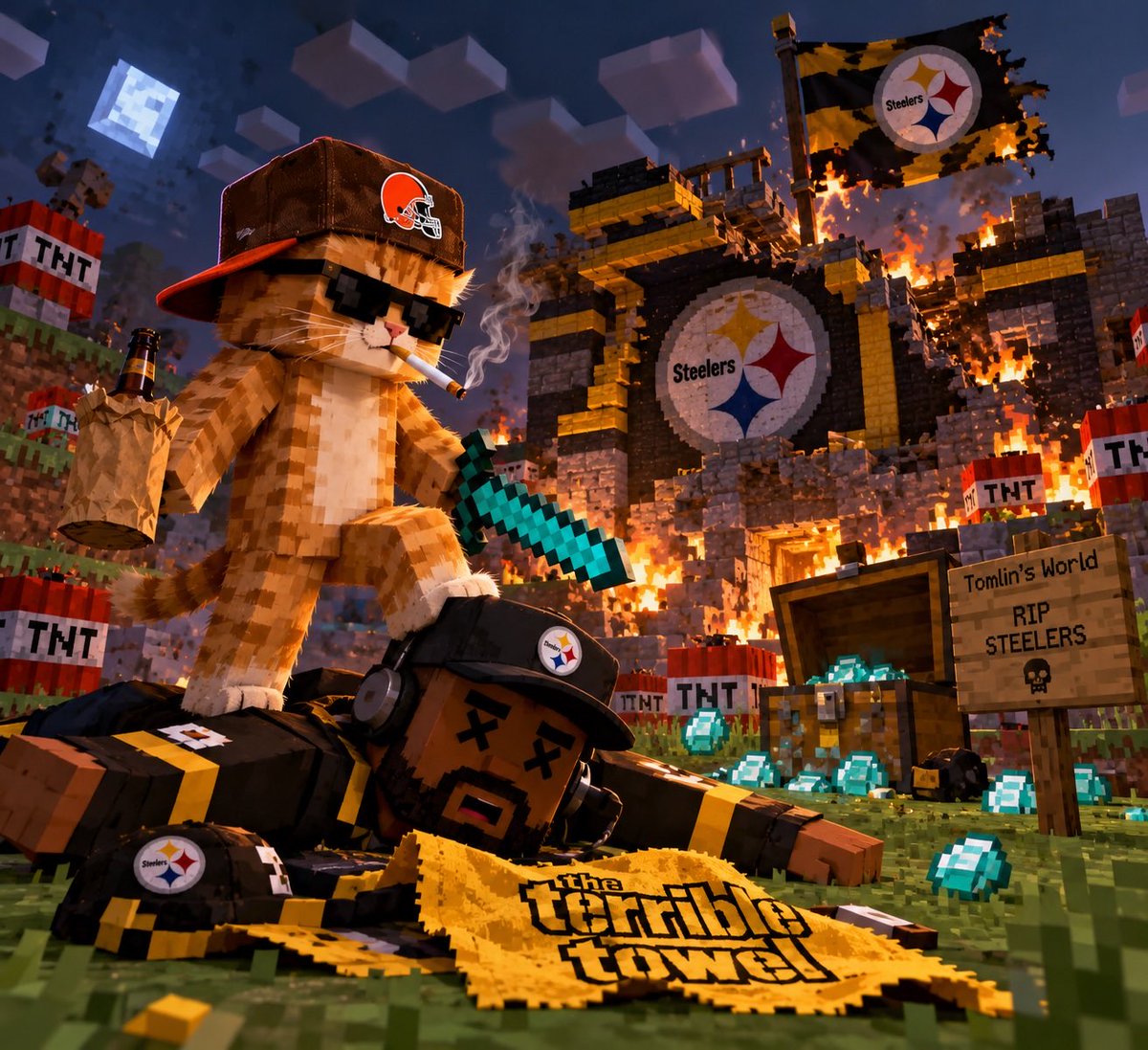 eZaFGrthyKitten's tweet photo. 🚨 BROWNS WIN OUTRIGHT 🚨

BROWNS +3.5 ✅

Didn’t need the points.

The Kitten just loaded into Tomlin’s world and chose violence. 🐱⛏️

STAY GIRTHY.

#Browns #TNF #NFLPicks https://t.co/8mBYqLb84P