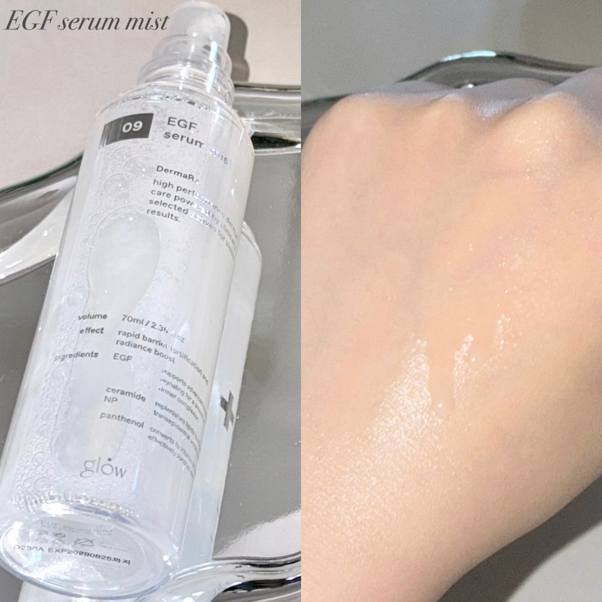 pmcdesu's tweet photo. #PR
glowの新商品！EGFセラムミスト✨
毎日のスキンケアにも、化粧下地の前にも、メイクの上からでも使えるミスト🤍
ミストだけ��しっかり保湿感もあって、思ったよりもスリムな形状で持ち運びも◎
水セラムテクスチャーでメイクの上から使ってもヨレにくい🫶🏻 https://t.co/dLJ1lHGLtZ