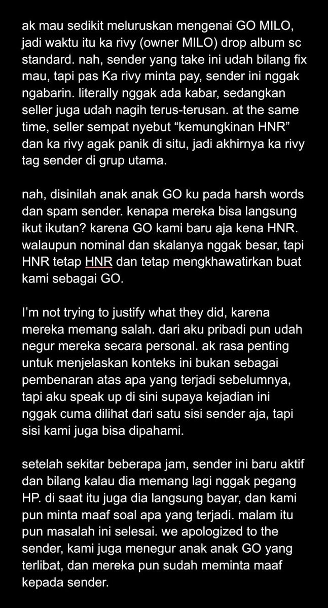 _aftersummerr's tweet photo. halo, ak rhea. salah satu admin MILO's, ak mau meluruskan beberapa hal di sini, tapi karna gabisa ketik panjang langsung, jadi ak jelasin semuanya di gambar yaa.. https://t.co/lb73hFDLGb