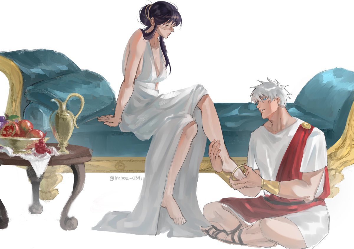 iliAkkaman91's tweet photo. The demigod fell in love with the nymph.
.
.
.
.
. 
All the #gojohime artwork posted here belongs to and is shared under the artist permission and a request not to tag her, @/momoe_2312. Thank you all for your attention. (Respect the watermark). https://t.co/mQrsl3k3C6