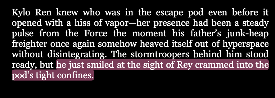 Larkbird_Song's tweet photo. Kylo was smiiling because he saw  her stuffed in a tiny pod... 😂😮 https://t.co/JPp3bw3Oss