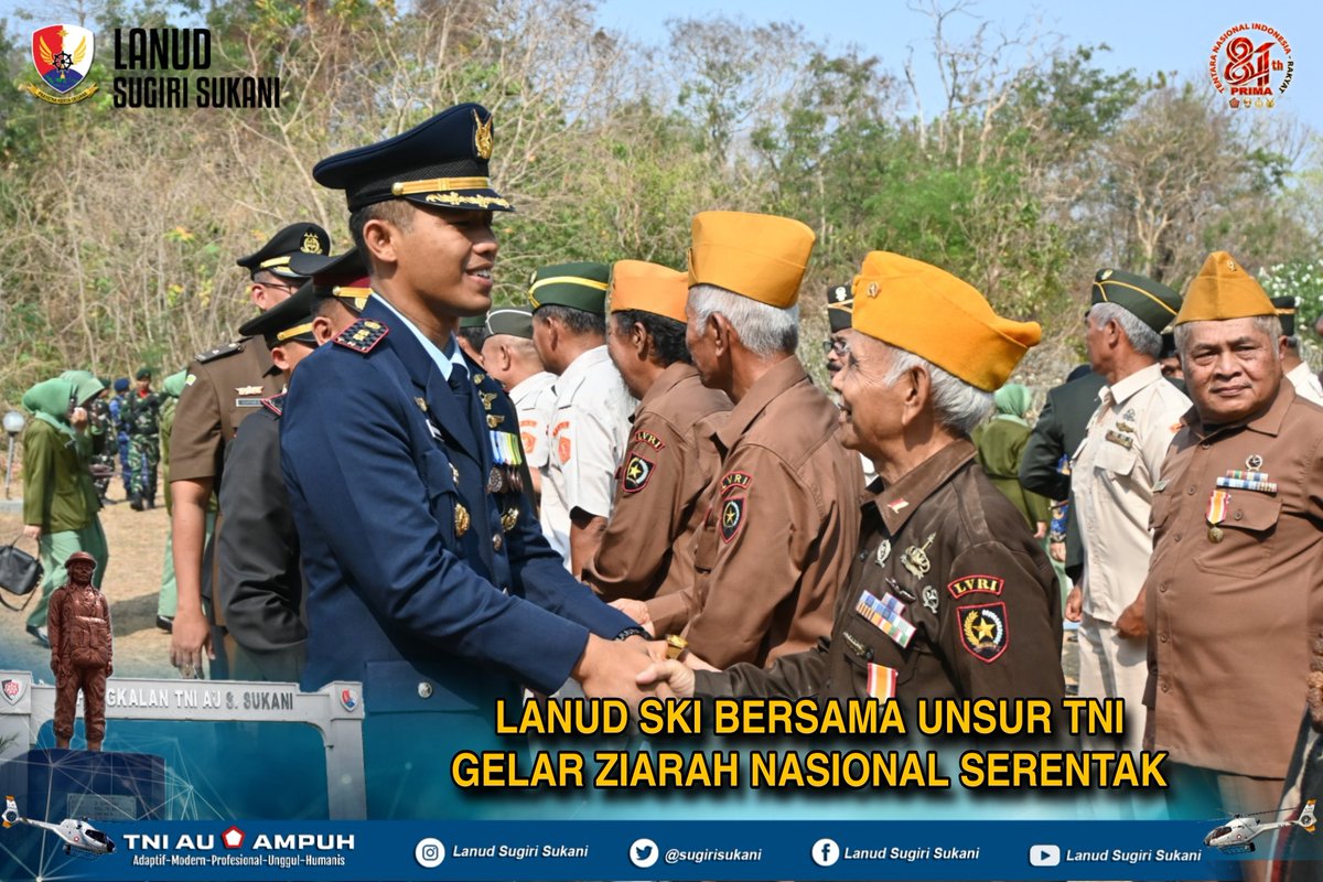 sugirisukani's tweet photo. Lanud SKI Bersama Unsur TNI Gelar Ziarah Nasional Serentak https://t.co/ir8FBJTGxH