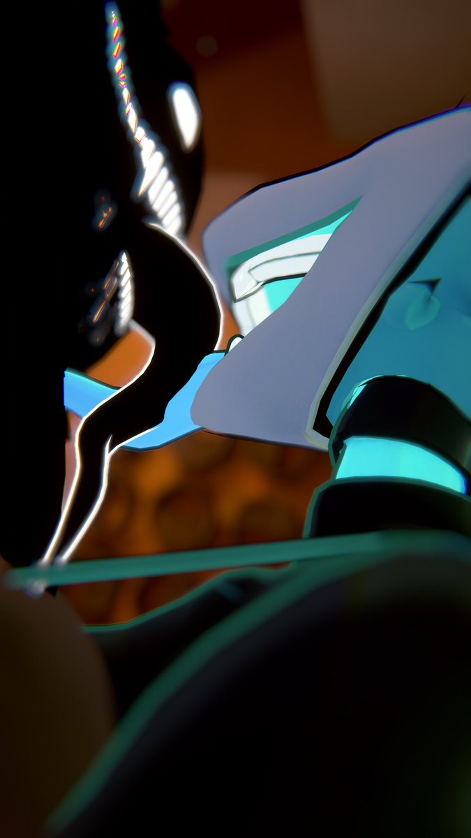 Psycho_Scoobs's tweet photo. “Who can resist a passionate sloppy kiss~…come here~” 🖤

Let me tell yeah @NYX1737 ~ 🩵🤍 left my tongue blue too~… 

#Deltarune #VRChatPhotography #VRChatPhotos #vrchat #nsfw #lewd #Karelia #TheBackrooms #Smiler #tasquemanager #thicc https://t.co/va5astHPuH