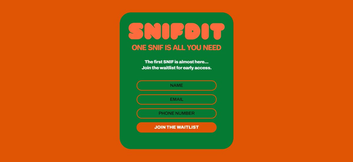 hodlpreacher's tweet photo. One snif is all you need 👃🟠🟢

Just shipped a waitlist page for a brand that's about to launch.

Can you guess what it is? https://t.co/smnizfe5FN