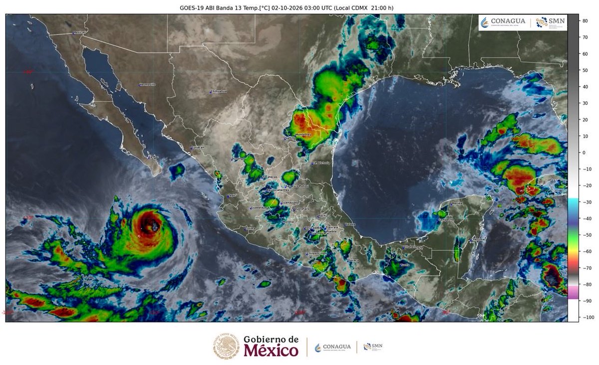 conagua_mx's tweet photo. #AvisoMeteorológico

El @GobiernoMX informa que debido a #Rachel, continúa el pronóstico de lluvias de muy fuertes a intensas en regiones de #Nayarit, #Jalisco, #BajaCaliforniaSur y #Sinaloa.
 
Se prevé oleaje de hasta 6 metros de altura en costas de #BajaCaliforniaSur. 

Más información: https://t.co/XiyiKF8CAk