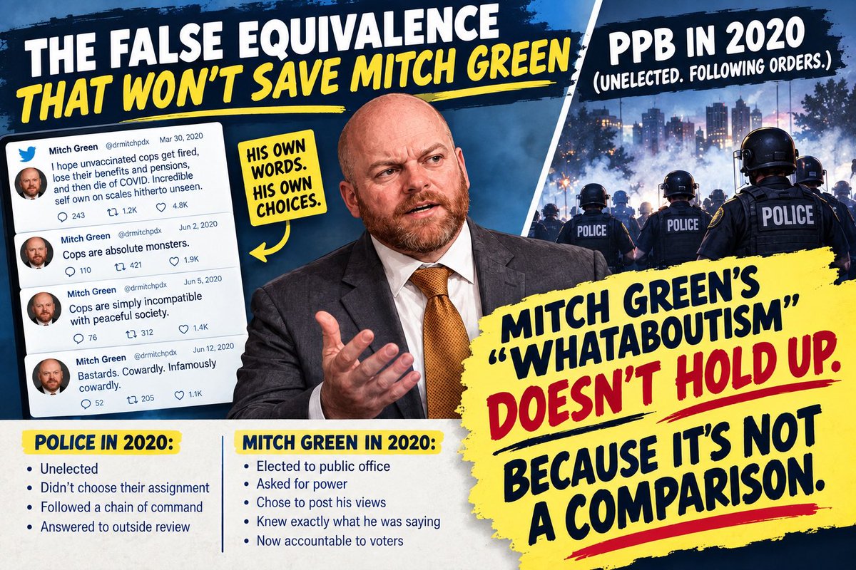pdxmoderate's tweet photo. The radical left is saying the quiet part out loud. Mitch Green—the DSA communist operative recently exposed as a local tax evader—just dropped a campaign video demanding more tax hikes for Portlanders.
Riding shotgun is council member Angelita Morillo, bringing her imported brand of third-world socialist politics directly to City Hall.

Never forget that Green tried to destroy evidence of his own social media history, which revealed he cheered on deadly 2020 riots, told terrorized business owners to stop whining about vandalism, and demanded the total abolition of police. They don't want to govern Portland; they want to bankrupt and dismantle it.

@mitch4portland 
@JustinMill8ucr