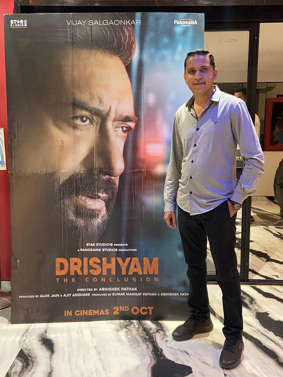 ajaymalani34's tweet photo. #DrishyamTheConclusion
#FirstDayFirstShow
#VijaySalgaonkarNirdoshHai
@ajaydevgn @TeamAjayDevgn https://t.co/Zi7PYqYETB