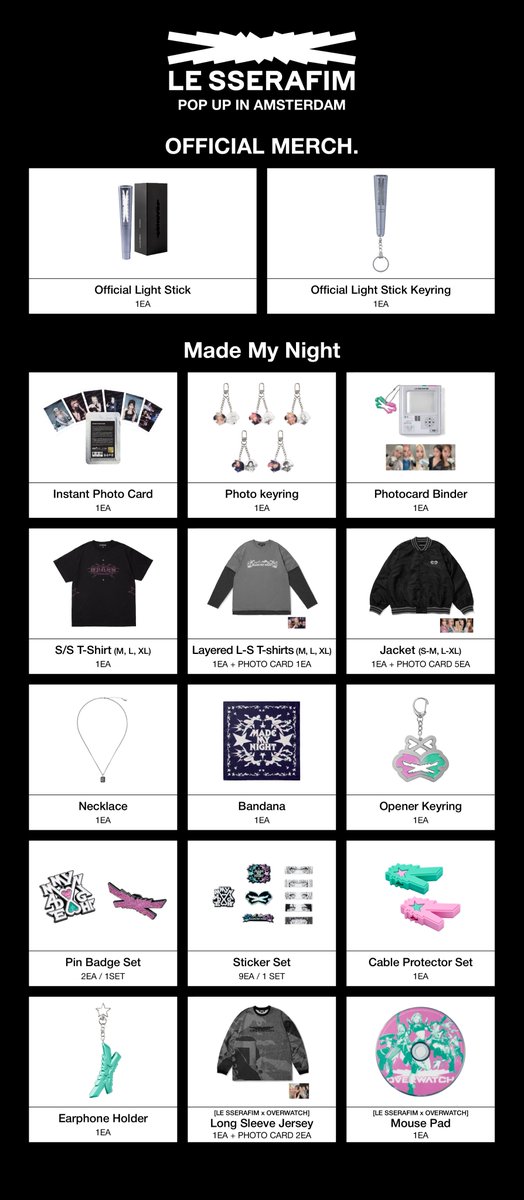 KPOPMERCH_POPUP's tweet photo. LE SSERAFIM POP UP in AMSTERDAM

📢 MERCH LIST

📆 2026.10.10 (Sat) - 2026.10.20 (Tue)
⏰ Mon–Wed, Fri–Sat 10:00–19:00 (CEST)
       Thu 10:00–21:00 (CEST)
        Sun 11:00–19:00 (CEST)
📍 Magna Plaza, Nieuwezijds Voorburgwal 182I, 1012 SJ Amsterdam, Nederland

#르세라핌 #LE_SSERAFIM
#LE_SSERAFIM_POP_UP