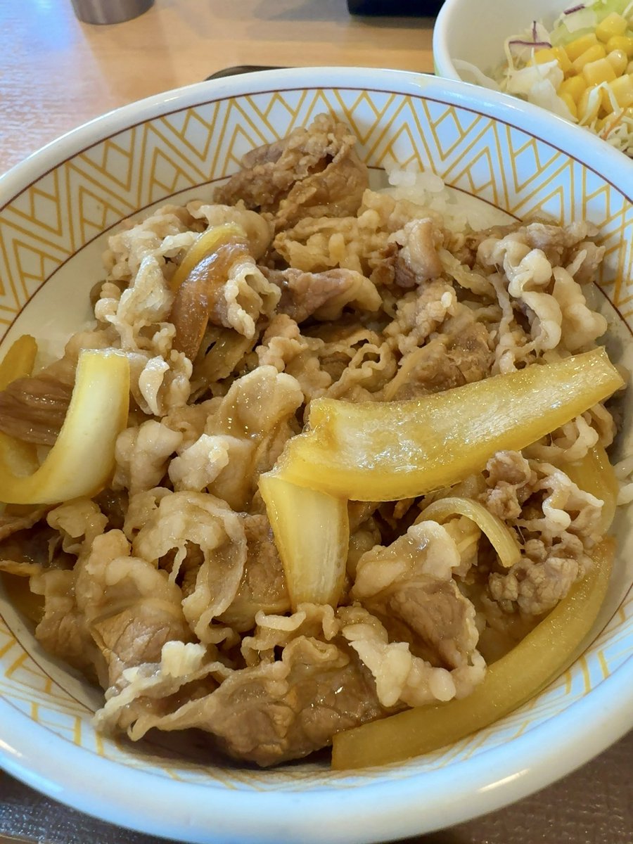 highrock_x's tweet photo. ランチ

牛丼 サラダランチセット 並盛

650円

ごちそうさまでした😋

#ランチ
#牛丼 
#すき家 https://t.co/XPxfVI6baB