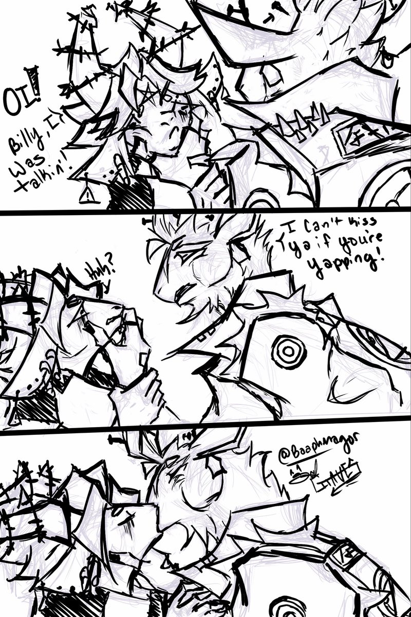 Baaphmagor's tweet photo. Day 1 Yumetober using #ElisYumetober2026 prompt, first kiss! (Sorry the quality isn't my usual quality of art, my wrist was hurting today). 

#yumeship #yumeart #deadlock https://t.co/bgRYn1kFYK