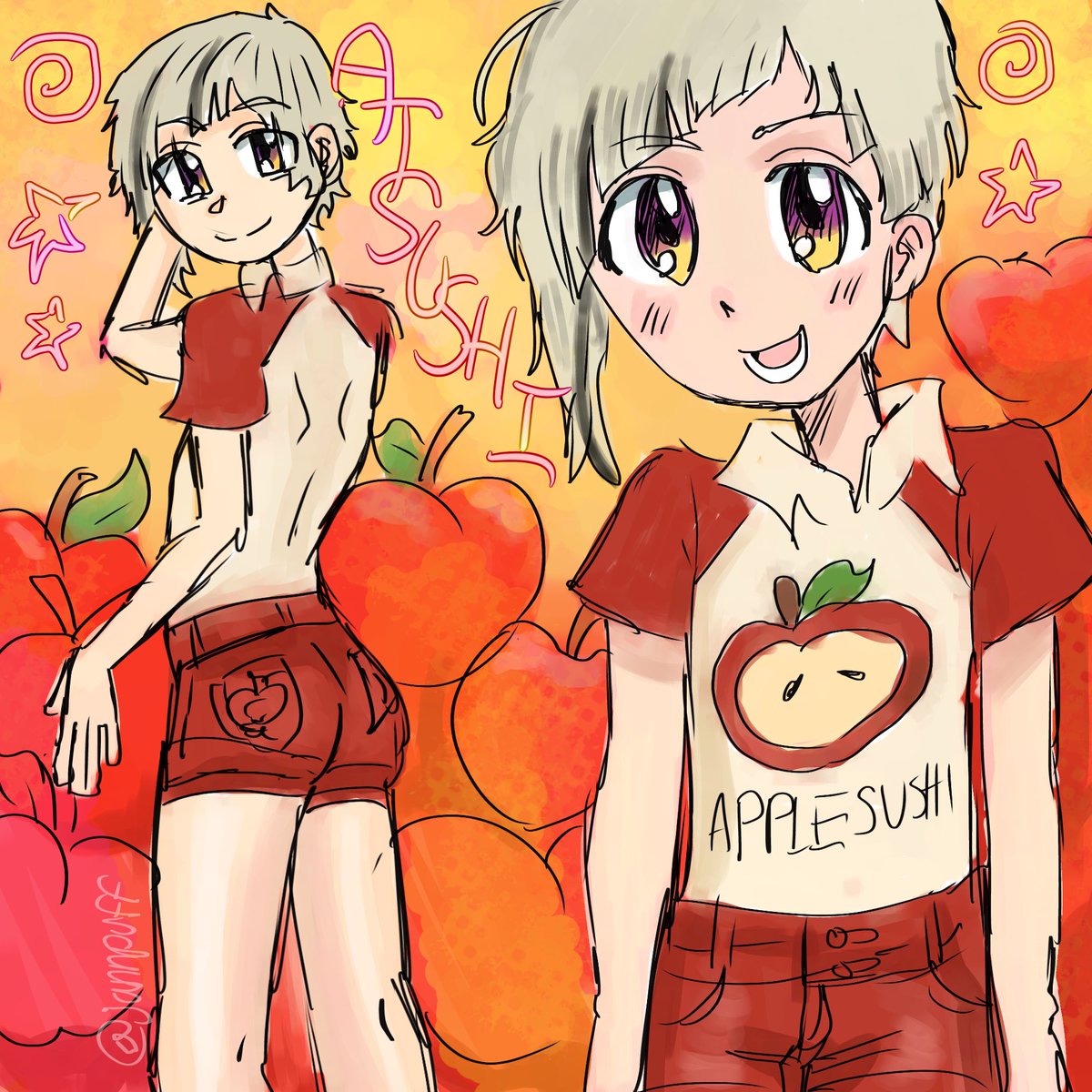 jannpuff's tweet photo. Atsushi but he’s an apple or smt idk im tired bro #bsdart #atsushi https://t.co/GqKZFHfGsa