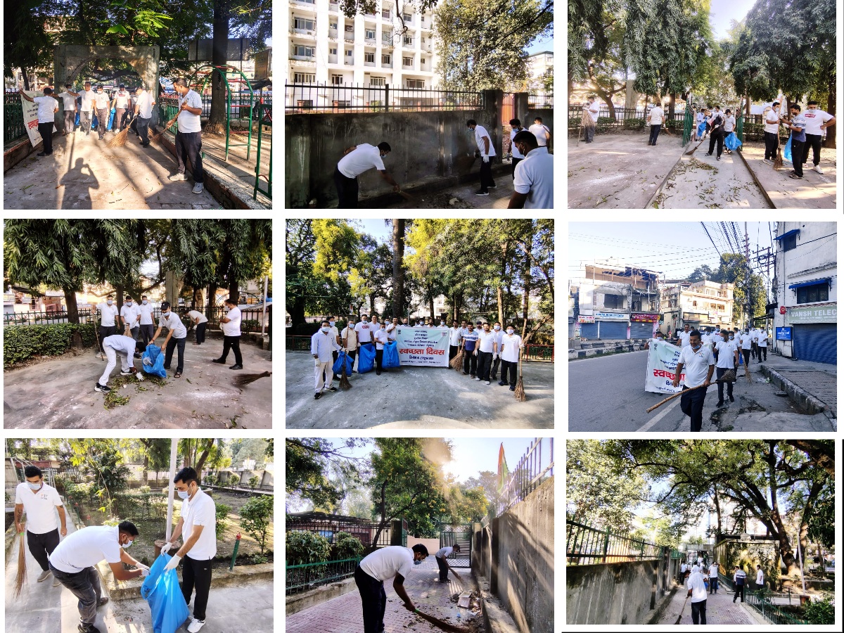 ccauttarakhand's tweet photo. आज, 02/10/2026 को कार्यालय संयुक्त नियंत्रक संचार लेखा उत्तराखंड देहरादून द्वारा ‘स्वच्छता में सहभाग, स्वच्छ भारत, विकसित भारत’ अभियान के तहत पं. दीन दयाल उपाध्याय पार्क में सामूहिक श्रमदान और स्वच्छता अभियान का आयोजन उत्साहपूर्वक किया गया। #SHS2026 #SwachhataHiSeva2026 https://t.co/ztm263mEkj