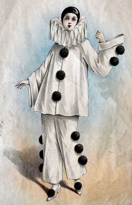 Cast1elirl's tweet photo. later, and pulls on the cone like hat, black pom poms on the front stand out against the white fabric. He looks at himself once more in the mirror before grabbing his phone, camera and keys and setting off. The picture of a perfect Pierrot. #RygosOC #Artietwt #rygostwt https://t.co/Wb0aI38cnL