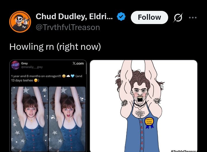 Vidzyy_'s tweet photo. Transphobes have to cope by making caricatures because their whole ideology is "trans women aren't women because they aren't attractive" https://t.co/fMa5C0MMvV