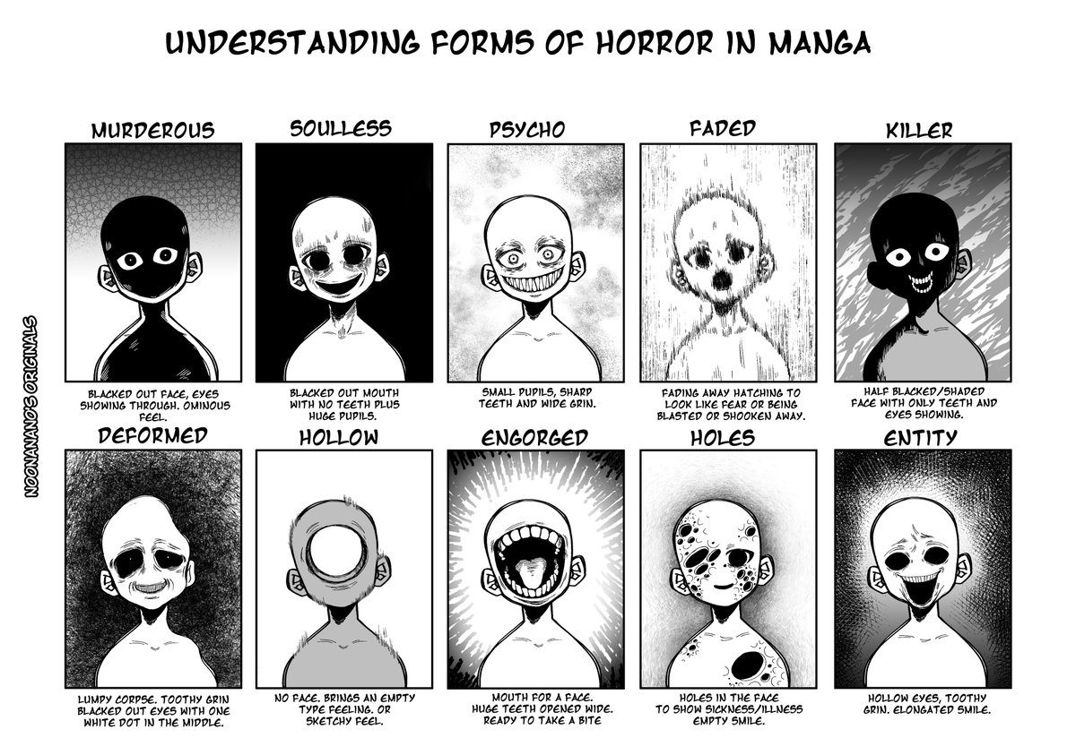 _HiddenHorns_'s tweet photo. Understanding Forms Of Horror In Manga Study!! This one was super fun to do, especially since its officially spooky season!🎃 https://t.co/b6NUo2TFjh