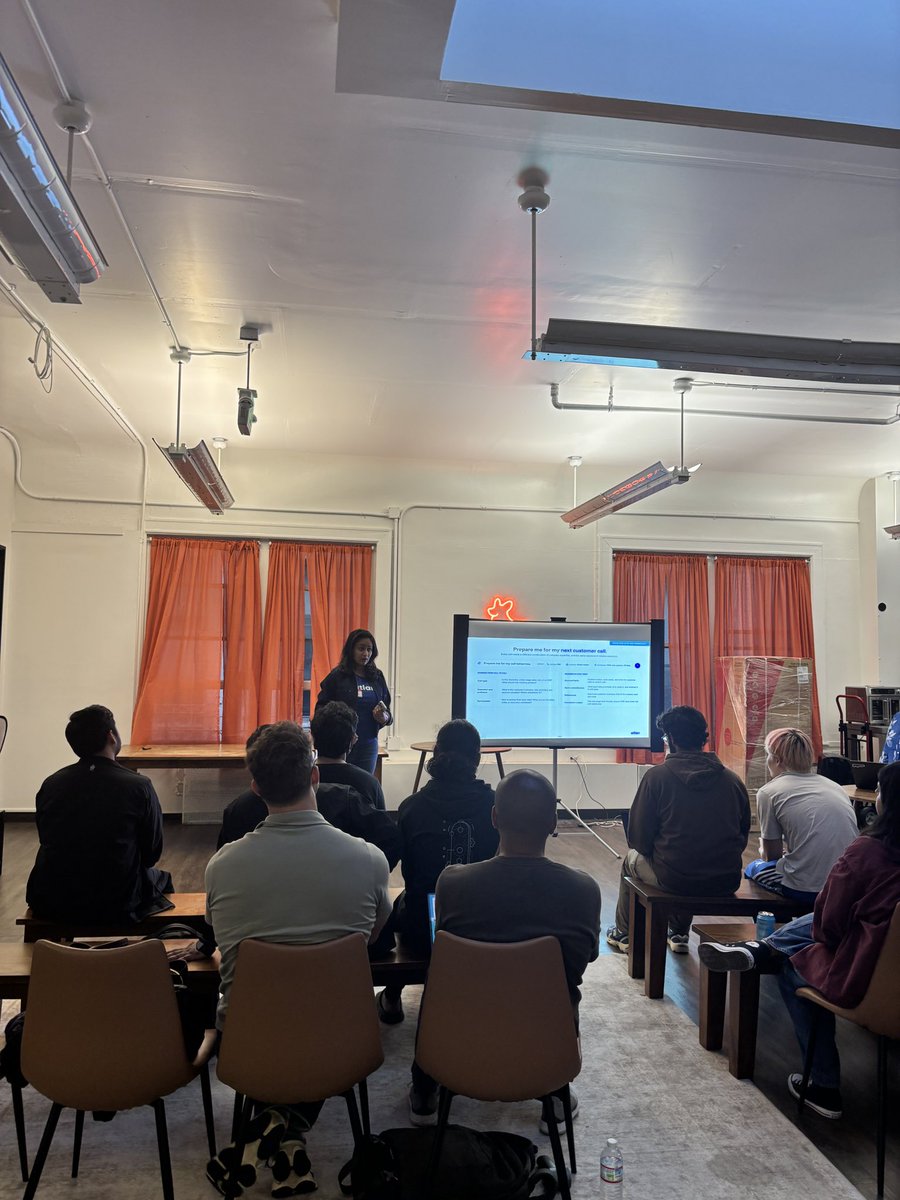 AbhilashaPurwar's tweet photo. Absolute banger of an event - Multiplayer AI. Thanks so much to all those who presented, put together, genuinely the best, most fun, deepest, most tech savvy conversations in SF till now. 

@prukalpa @AtlanHQ @hydra_db 
Thanks for hosting @jean_ette_li and can I thank and tag Trudy the Corgi for vibes. 

So many endless applications of multiplayer AI 🤯
Would ChatGPT win it ? With their retail scale ? Could muse crack it ? What about Gemini ? Or could it be something else something non big tech. 🤷🏻‍♀️
So many questions, no correct answer, only contemplations and building and fun ✌️