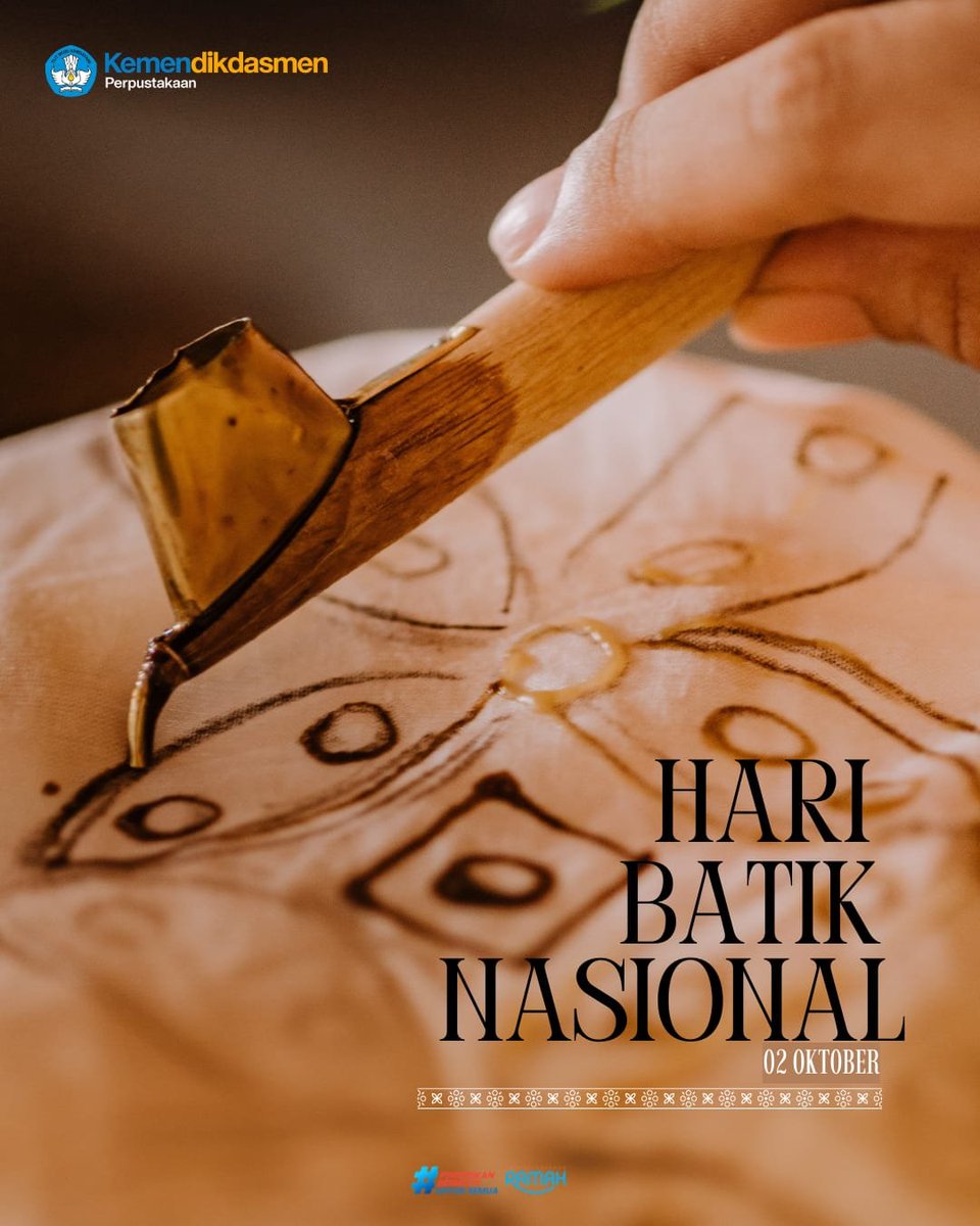 perpusdikdasmen's tweet photo. Batik bukan cuma soal motif. Ada cerita di balik setiap coraknya!

Tahukah, #SahabatPerpusdikdasmen? Setiap motif batik lahir dari cerita, nilai, harapan, dan doa yang diwariskan dari generasi ke generasi.
Batik bukan sekadar kain yang kita kenakan.
#Perpusdikdasmen
#haribatik https://t.co/SfFFyzOPc9