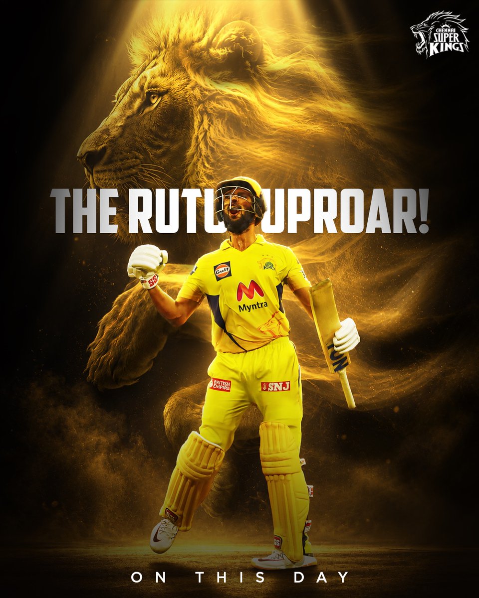 ChennaiIPL's tweet photo. When the RUTUstorm took over Abu Dhabi! 🌪️

#OnThisDay Rutu scored his first century against RR! 

#WhistlePodu https://t.co/wVOPxBPIeZ