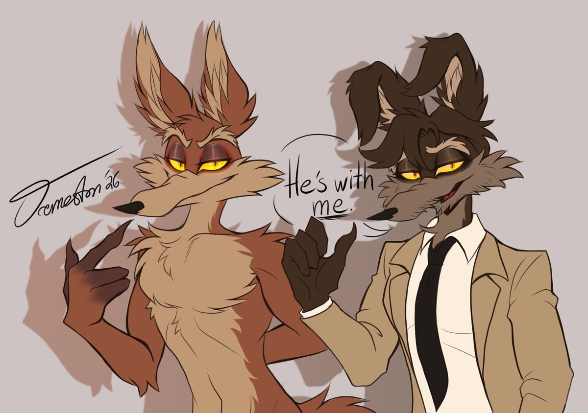 Jameston_Draws's tweet photo. He's *with* you??
Okay, but where are his clothes?! He needs to cover them up, sir
#coyotevsacmeㅤㅤ https://t.co/vWu106pMBY
