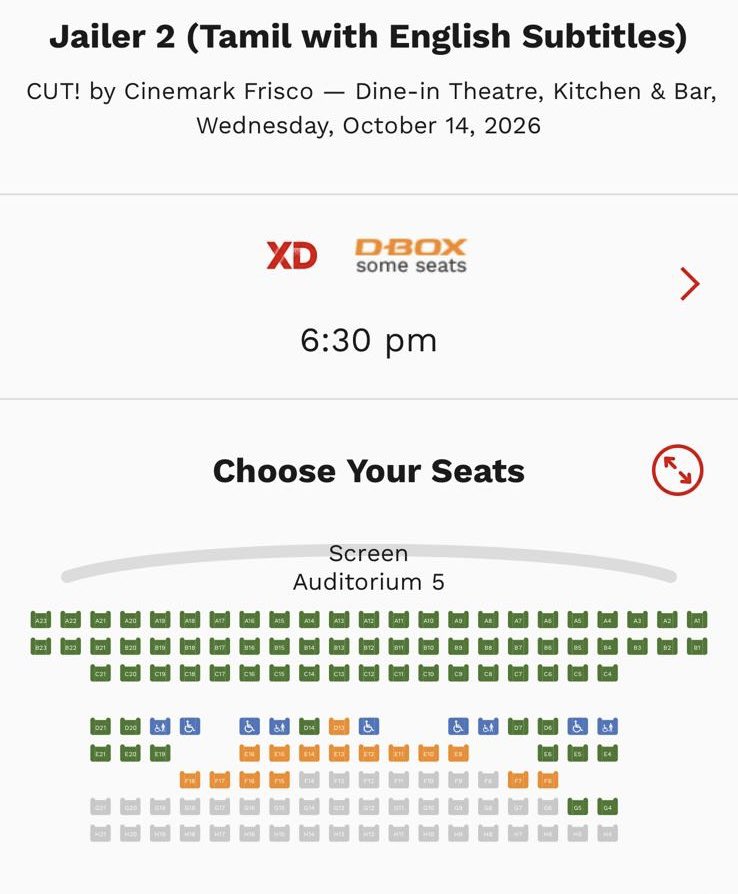 ShlokaEnts's tweet photo. Oru nimisham late aana, oru seat gone…SUPARSTAR FANS DAAA…🤘🏾

#Jailer2 @Cinemark shows almost HOUSEFULL💥

Book NOW before it's too late💥

@sunpictures https://t.co/FbcLiLMgTI