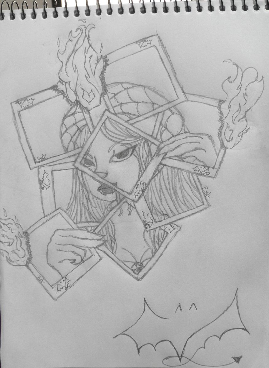 bealbzz's tweet photo. "~Que foi? Não queria que eu assinasse?~" 🦇🔥 

                 -Vanessa

#brart | #oc | #vampiro | #fogo https://t.co/smihsdihOt