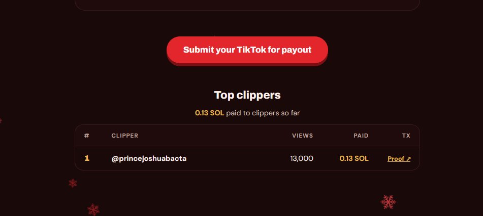 Ansemmas's tweet photo. We officially have the first clipper that hit the minimum requirement of views and he got paid check on the website with proof live of people getting paid out and then their tiktoks 

Create videos and submit your tiktok and get paid 

solana:HXxJdaQbrYRvwTAM8M8mUPyoRPvmyuUbPFBRkiAAMASS 
https://t.co/aRZt0sDmTA