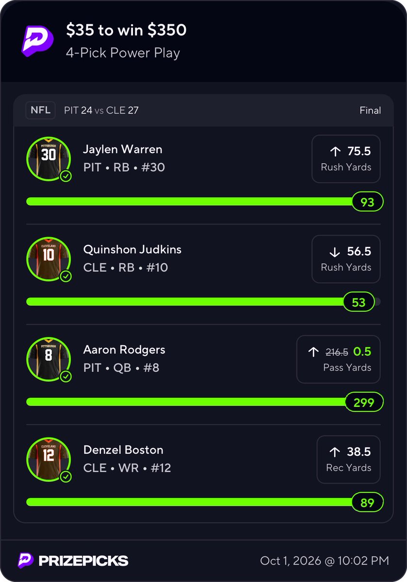 tjslips's tweet photo. WE RUN THIS SHIT

Been trying to tell y'all 🤣🤣

#NFL #TNF #PrizePicks https://t.co/u6bwZteVOs