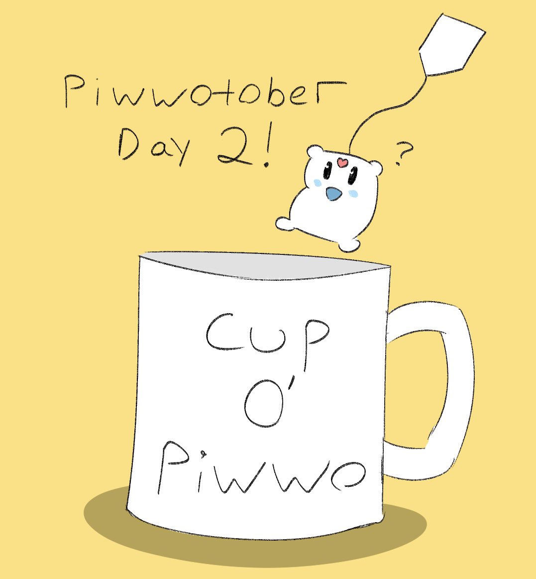 GoodMilk_'s tweet photo. Just a quick one for day 2! 

Warm drink… piwwo tea…I wonder what it would taste like…

#piwwotober https://t.co/xGoUpYMcXZ
