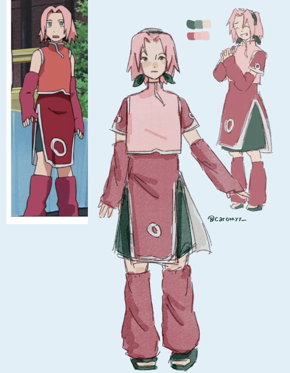 caromyy_'s tweet photo. my recolor of the winter movie sakura outfit 🌸❄️
#sakura #sakuraharuno https://t.co/7zqtjZ9Fss
