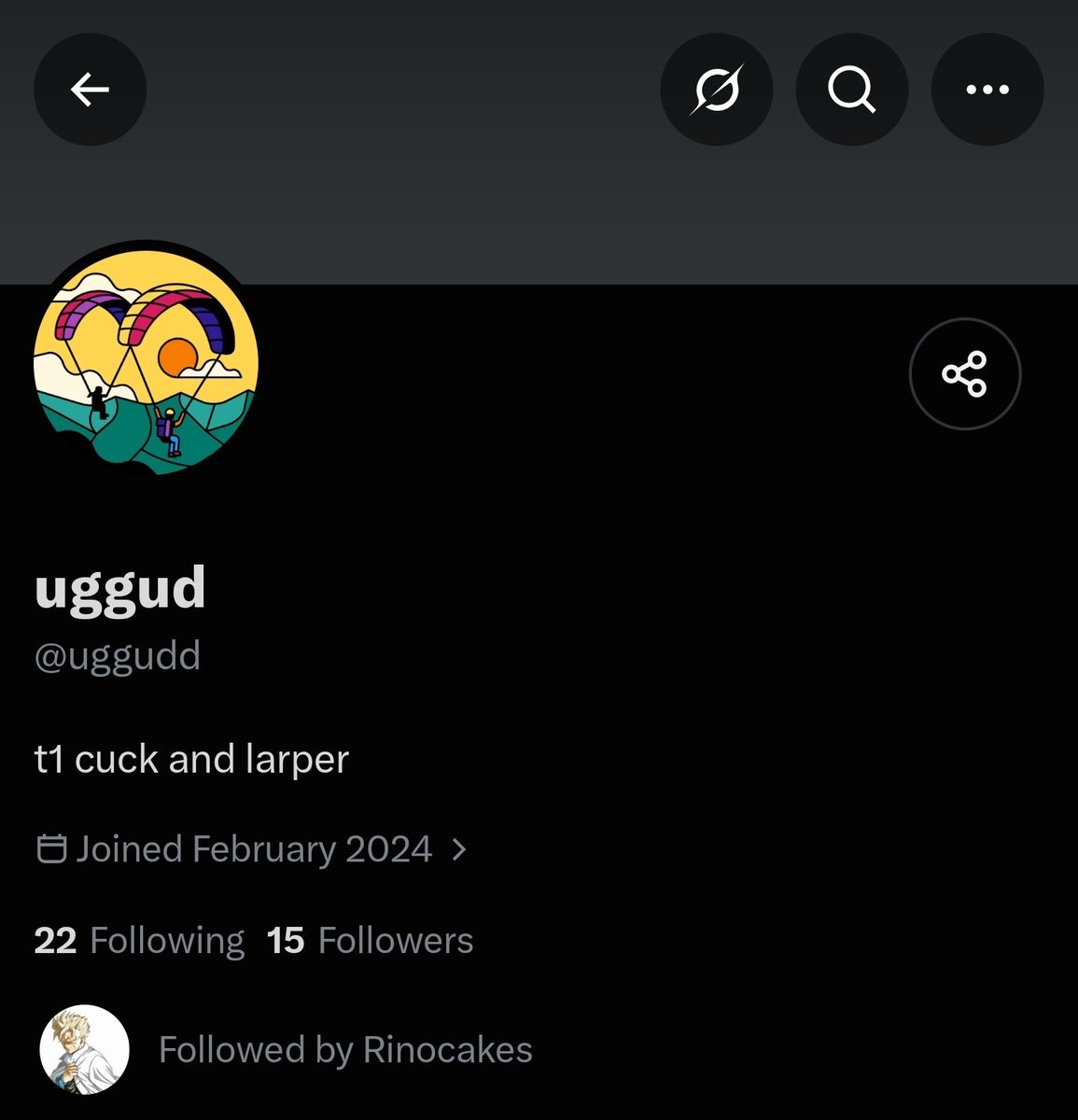 Joshuasvampire's tweet photo. @uggudd @rinocakess @momofnbr1_ "Followed by rinocakes" dick eaten bro please gtfo this app https://t.co/G7otpPzDca