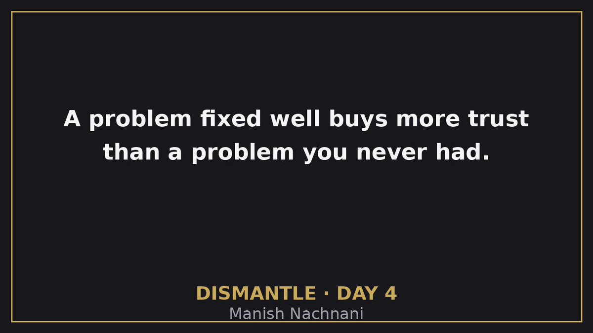 ManishNCX's tweet photo. Nobody remembers the mistake. Everyone remembers the recovery. 🎯

Sam paid ₹5.2 lakh himself after a bogus claim reclassification — then watched two paths unfold.

Day 4 of 90 from my book Dismantle.

Thread 🧵👇 https://t.co/kd6iRbAitd