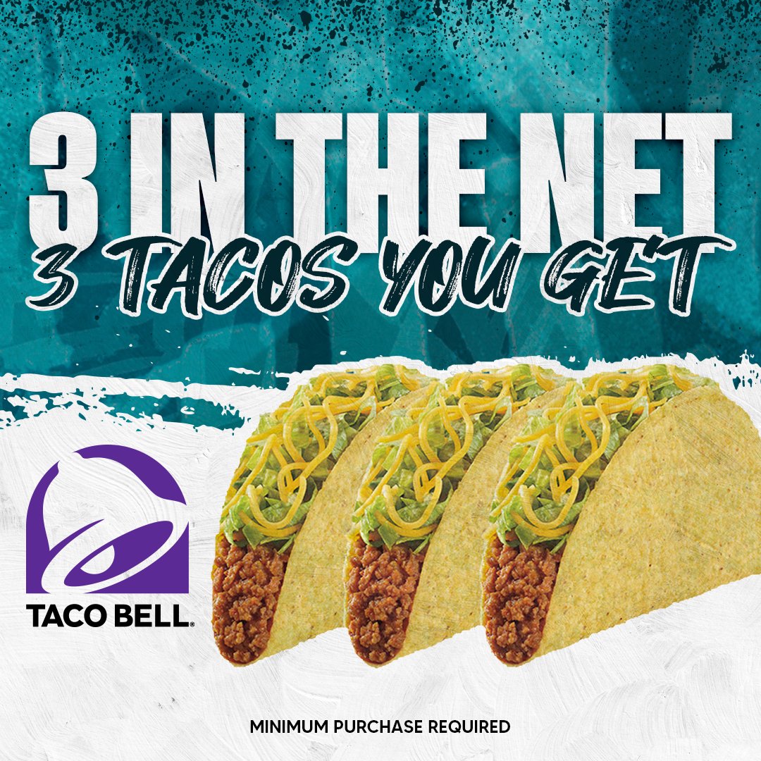SanJoseSharks's tweet photo. Our first Tacos of the year! 🌮

All fans in attendance get three free tacos. Visit your local Taco Bell and #LiveMas! https://t.co/MBZxzo0POj