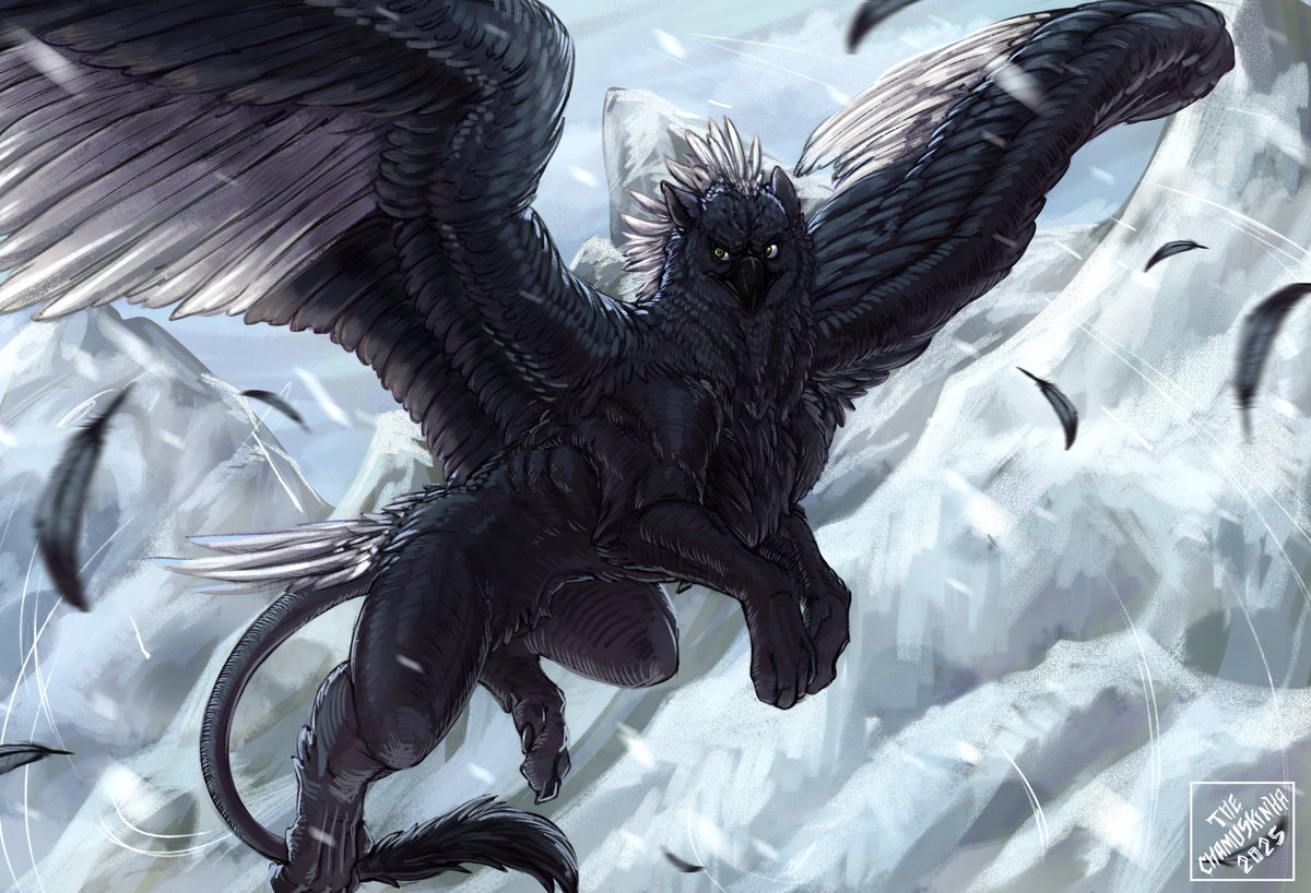DaddyChamusk's tweet photo. Krek, I made this art for @OfTheWilds him last year, it's a shame he never even got to see it, I really enjoyed drawing a griffin for a change.

 Well, I hope he can see it from a better place. https://t.co/r3KudUmAZP