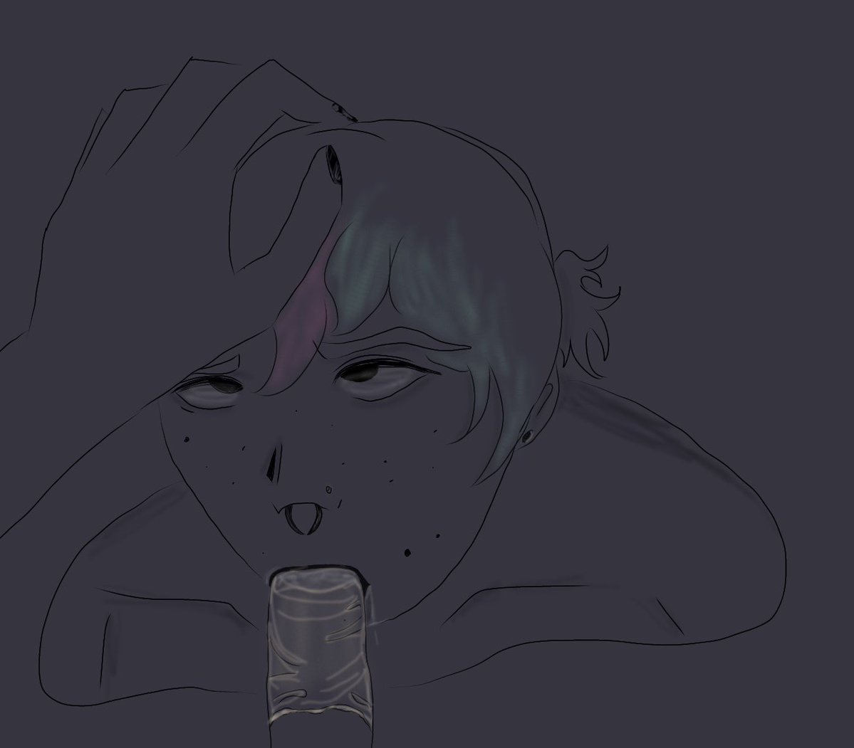 cloudywithshine's tweet photo. we’re trying the freaky art month this year! 
#nsfwart #kinktober 
day 1 - condoms :> https://t.co/wZMHmRx7TZ