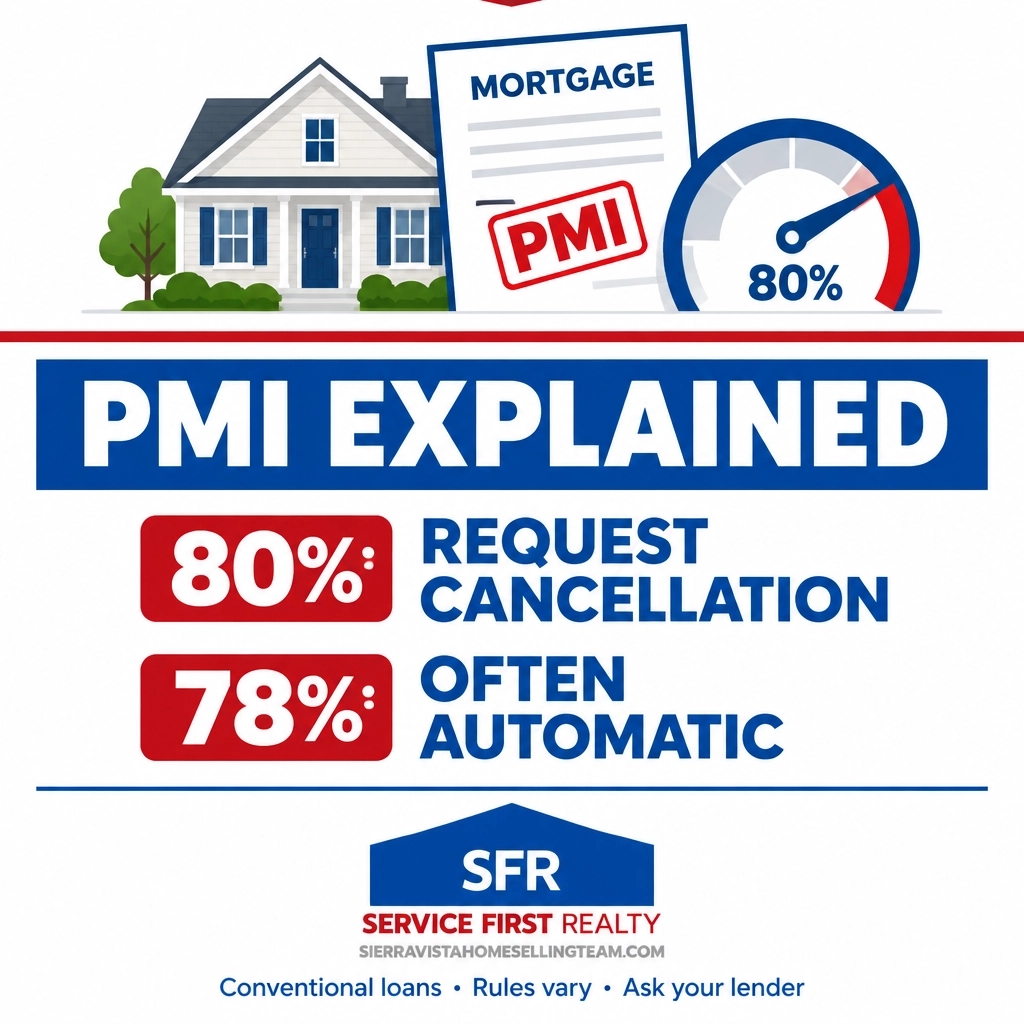 scarface643's tweet photo. Paying PMI? On many conventional loans, you can request cancellation at 80% of the original value. Automatic termination may occur at 78%, if current. Rules vary. Ask your lender! #HomeBuying #PMI https://t.co/JF6ycnQKP0