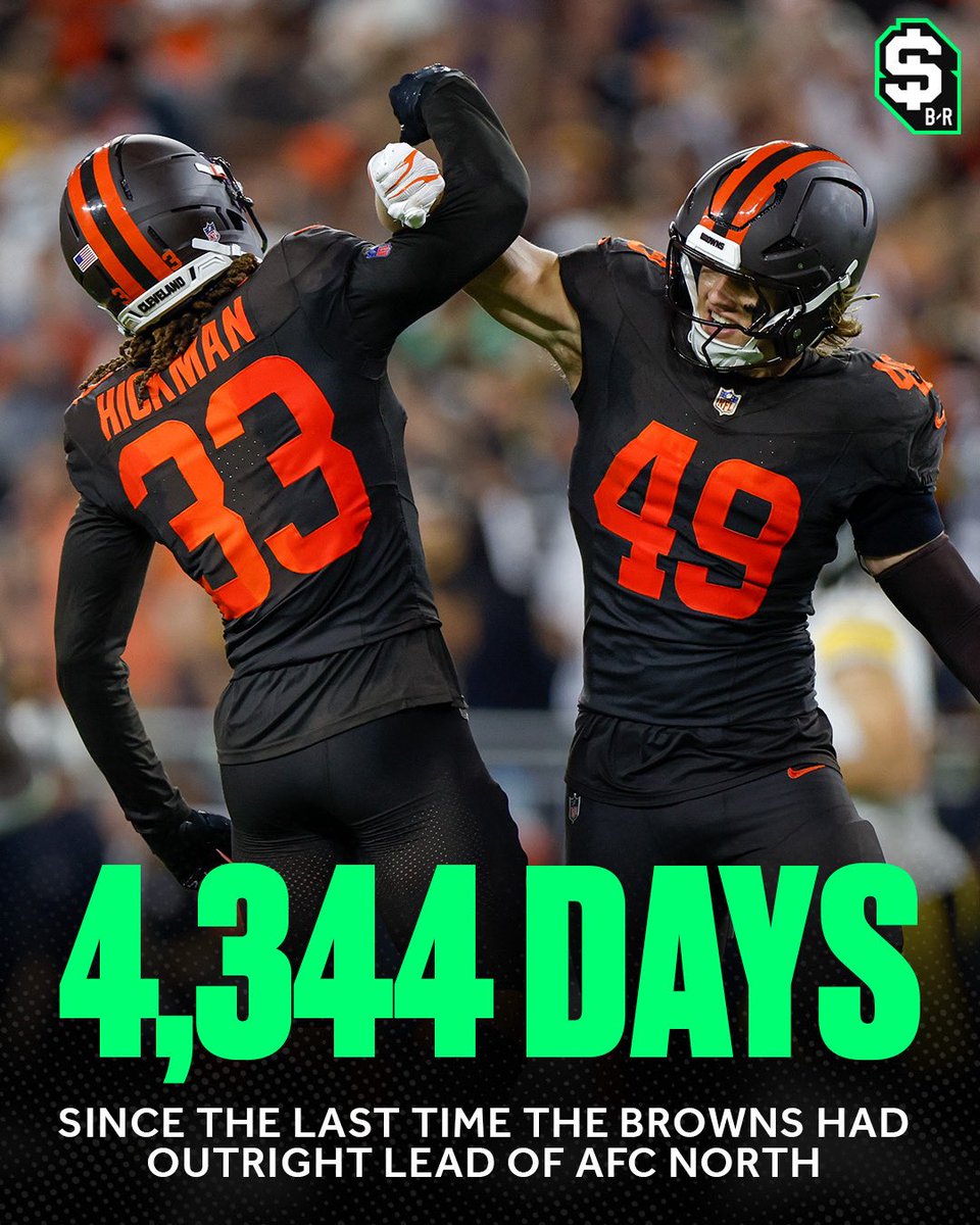 br_betting's tweet photo. November 9, 2014 is the last time the Browns led the AFC North 😱

On that date:

-Steph Curry had 0 titles
-Vine was most popular social media
-GTA V not released on PS4/Xbox One
-Mahomes was a freshman in college
-iPhone 6 was brand new
-Couldn't legally sports bet outside of Las Vegas